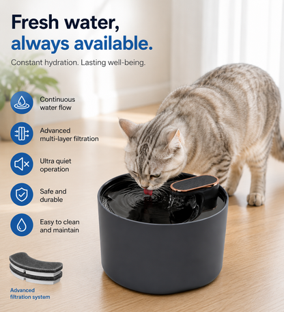 Automatic Cat Water Fountain 3L | Ultra-Quiet USB Pet Water Dispenser with Auto Sensor & Carbon Filter for Cats & Dogs