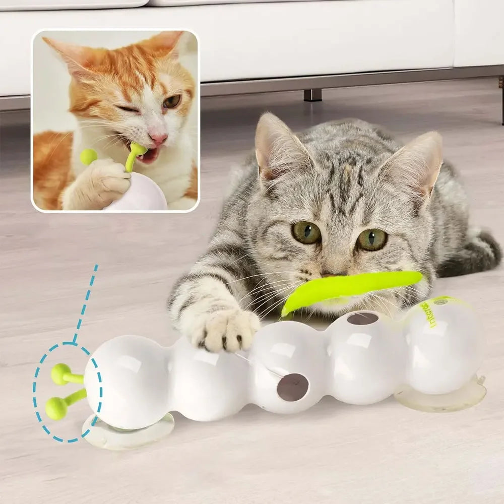 WiggleWorm — Automatic Motion Cat Toy | Self-Rotating Worm & Tail | Keeps Cats Busy for Hours