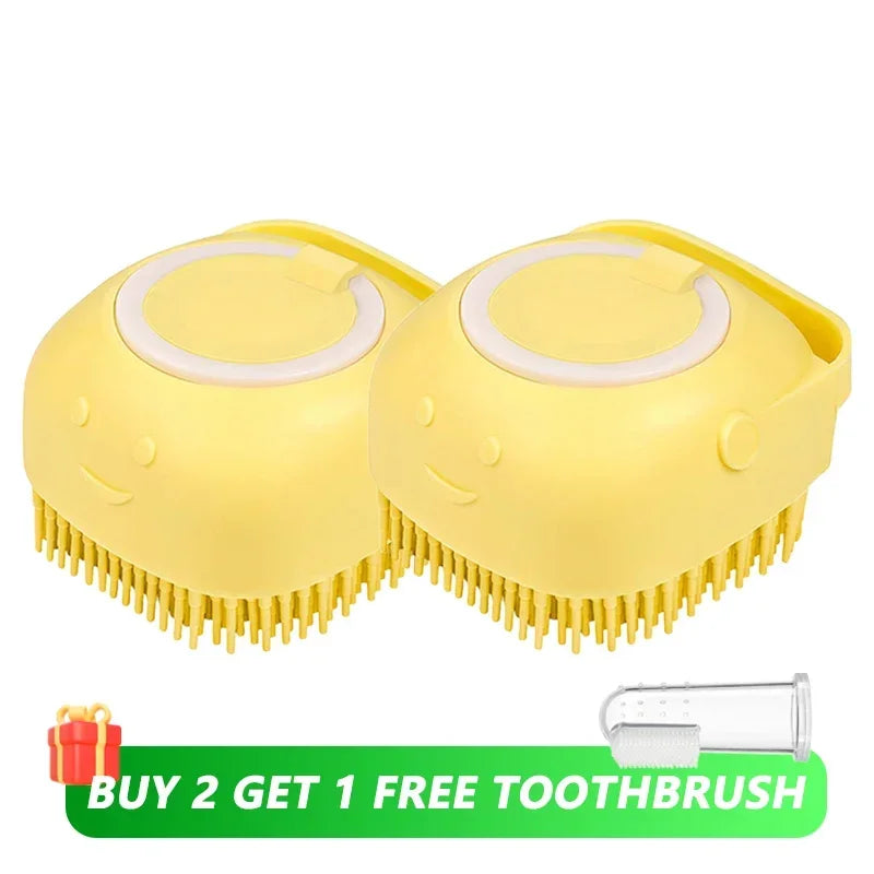 SoapPaw — 2-in-1 Silicone Bath Brush & Soap Dispenser for Dogs and Cats