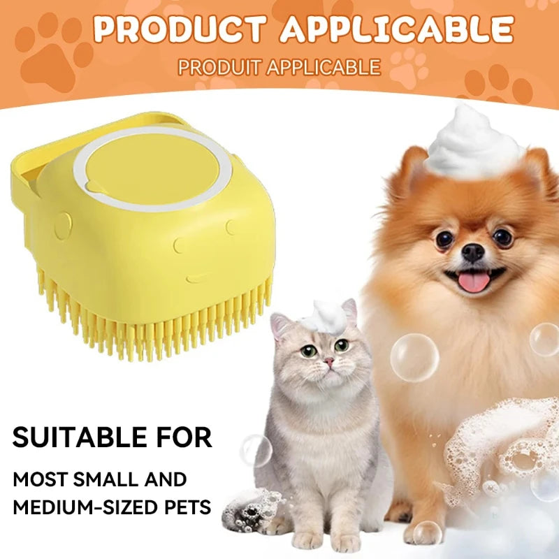 SoapPaw — 2-in-1 Silicone Bath Brush & Soap Dispenser for Dogs and Cats