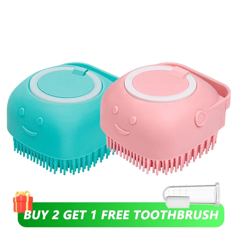 SoapPaw — 2-in-1 Silicone Bath Brush & Soap Dispenser for Dogs and Cats