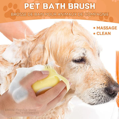 SoapPaw — 2-in-1 Silicone Bath Brush & Soap Dispenser for Dogs and Cats