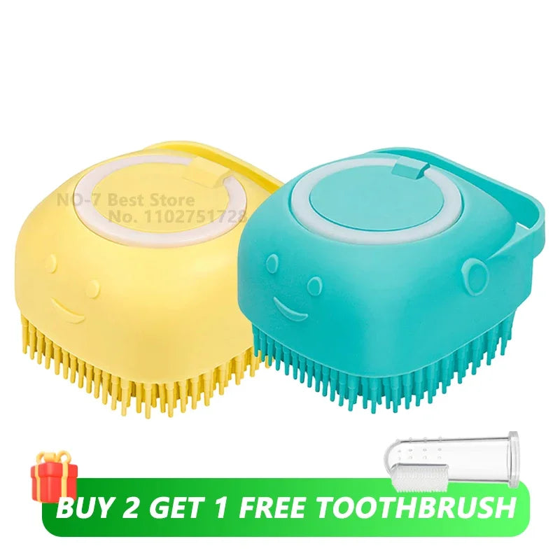 SoapPaw — 2-in-1 Silicone Bath Brush & Soap Dispenser for Dogs and Cats