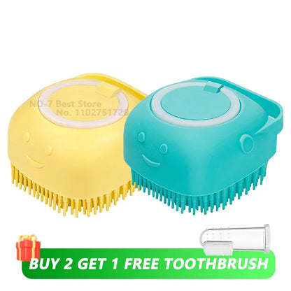 SoapPaw — 2-in-1 Silicone Bath Brush & Soap Dispenser for Dogs and Cats