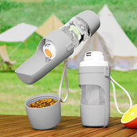 WalkPaw — 2-in-1 Portable Dog Water Bottle & Food Container | Leak-Proof | Perfect for Walks & Travel