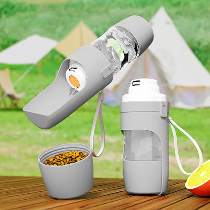WalkPaw — 2-in-1 Portable Dog Water Bottle & Food Container | Leak-Proof | Perfect for Walks & Travel