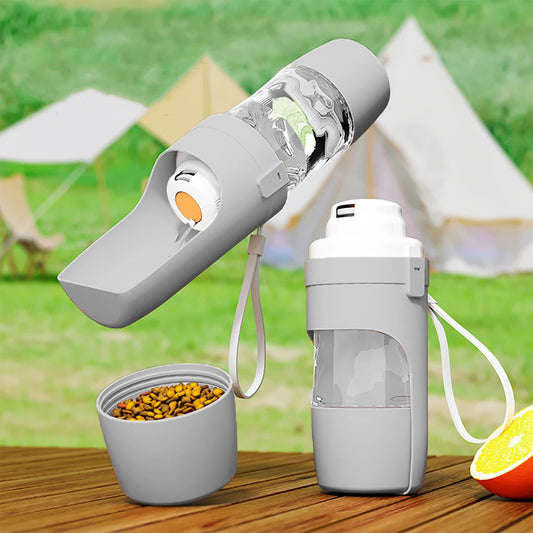 WalkPaw — 2-in-1 Portable Dog Water Bottle & Food Container | Leak-Proof | Perfect for Walks & Travel