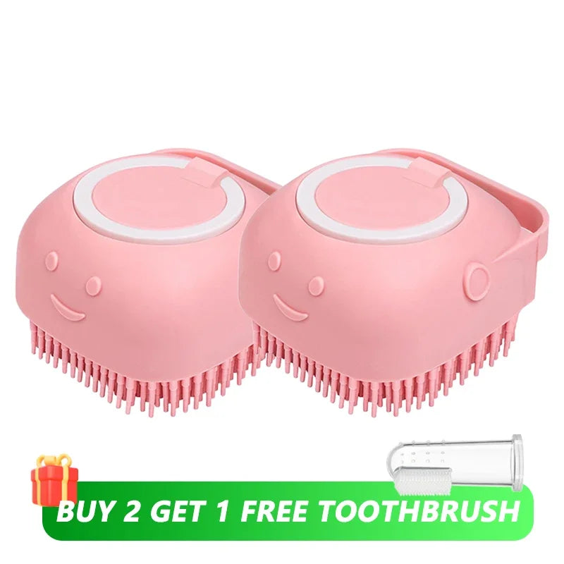SoapPaw — 2-in-1 Silicone Bath Brush & Soap Dispenser for Dogs and Cats