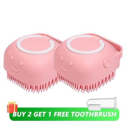 SoapPaw — 2-in-1 Silicone Bath Brush & Soap Dispenser for Dogs and Cats