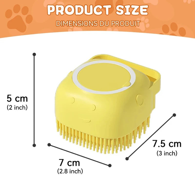 SoapPaw — 2-in-1 Silicone Bath Brush & Soap Dispenser for Dogs and Cats