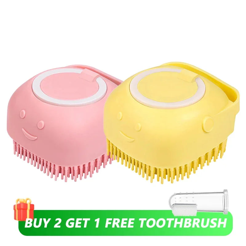 SoapPaw — 2-in-1 Silicone Bath Brush & Soap Dispenser for Dogs and Cats