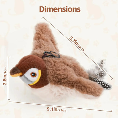 FlutterBird — Rechargeable Flapping & Chirping Bird Cat Toy | Motion Activated | No Batteries Needed