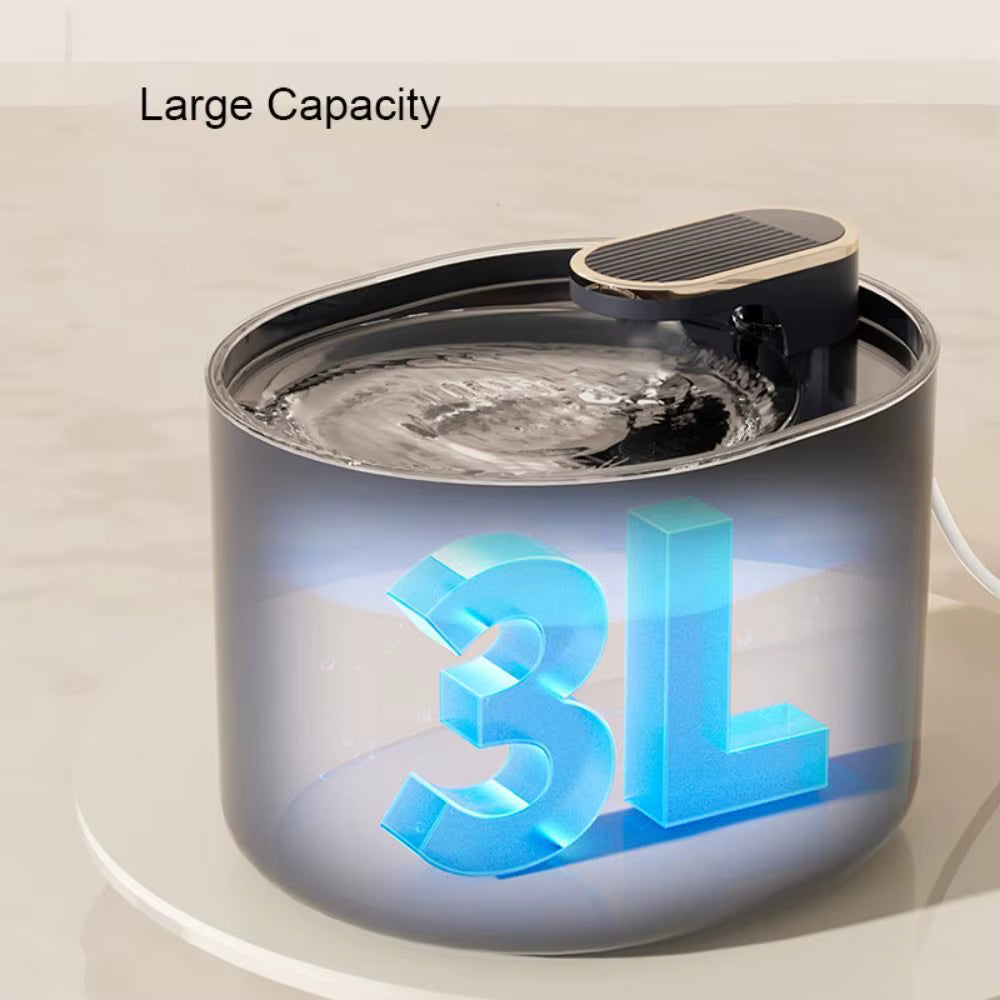 Automatic Cat Water Fountain 3L | Ultra-Quiet USB Pet Water Dispenser with Auto Sensor & Carbon Filter for Cats & Dogs